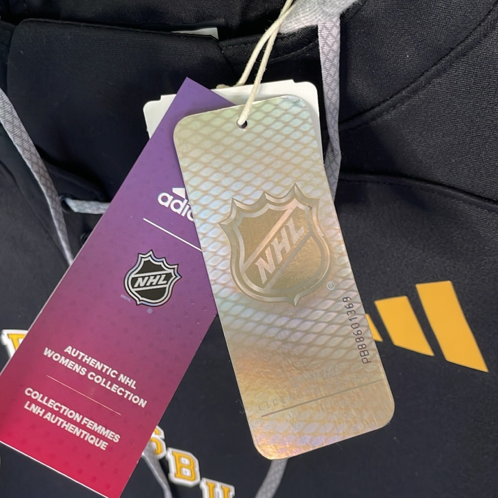 Adidas XL Pittsburgh Penguins Refresh Skate Lace Pullover Hoodie NWT Hockey - Picture 5 of 9